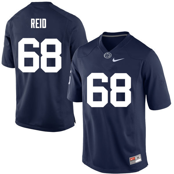 Men Penn State Nittany Lions #68 Mike Reid College Football Jerseys-Navy